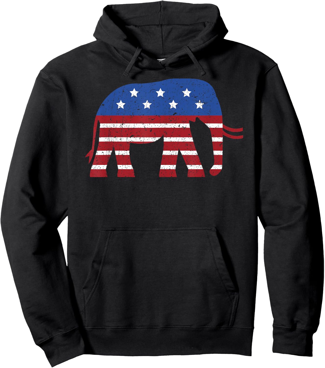 Retro Republican Party Elephant Symbol Hoodie - Hoodie | Black