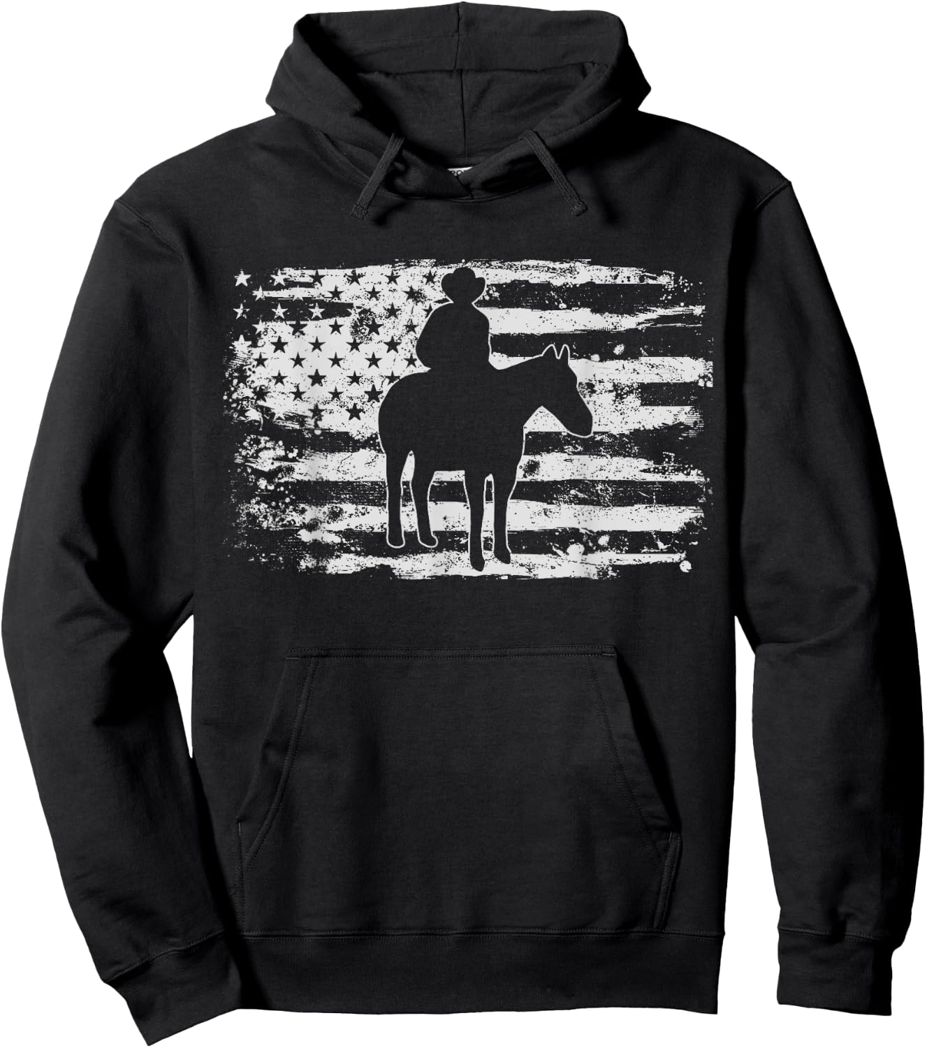 Cowboy Rodeo Horse Riding Vintage Gift Hoodie - Hoodie | Black