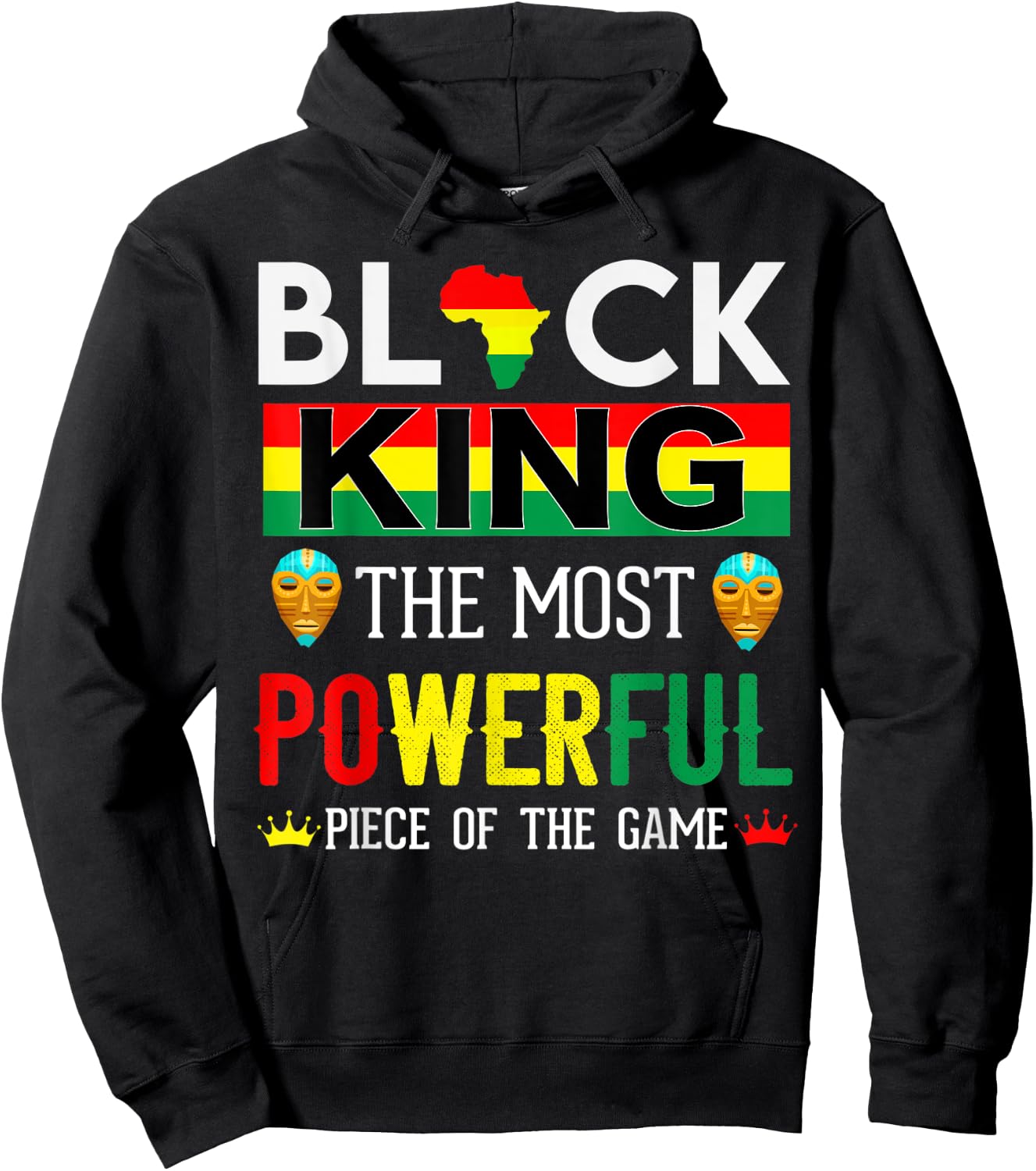 Black King The Most Powerful Piece in The Game Men Boy Hoodie - Hoodie | Black