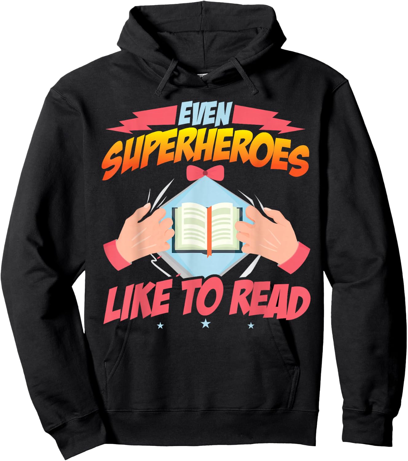Book Reading Superheroes Like To Read Hoodie - Hoodie | Black