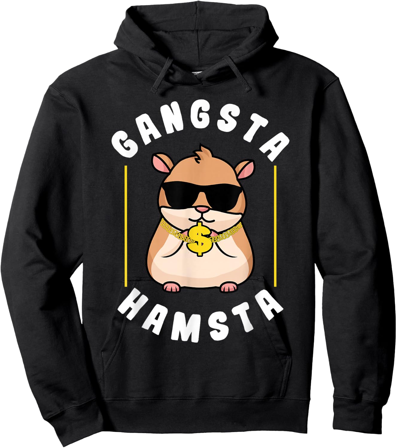 Hamster Gangsta Hamsta Sunglasses Hoodie - Hoodie | Black