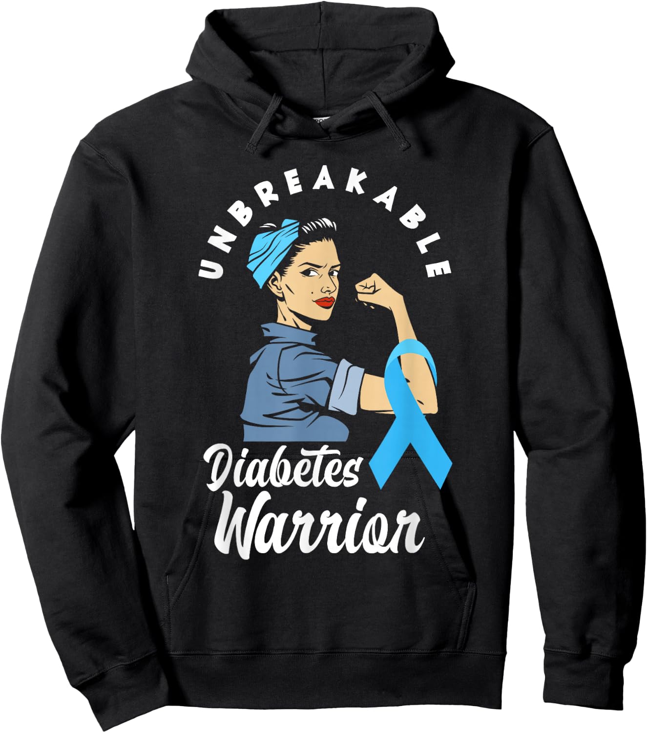 Diabetes Warrior Diabetic T1D Diabetes Awareness Hoodie - Hoodie | Black
