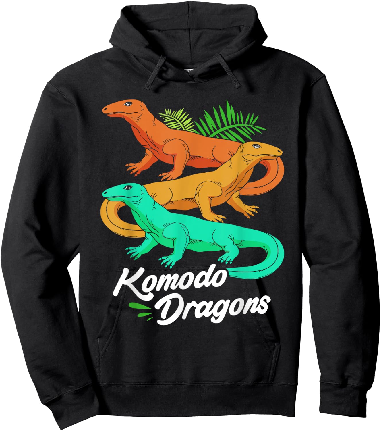 Reptiles Lizards Team Komodo Dragons Hoodie - Hoodie | Black
