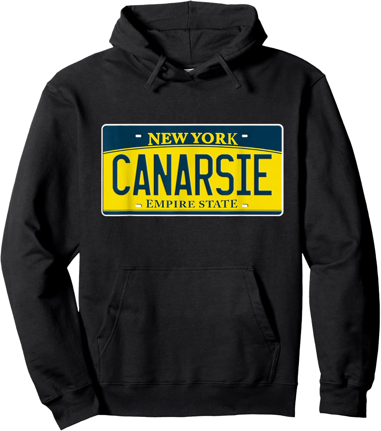 Canarsie Brooklyn NY New York Neighborhood License Plate Hoodie - Hoodie | Black