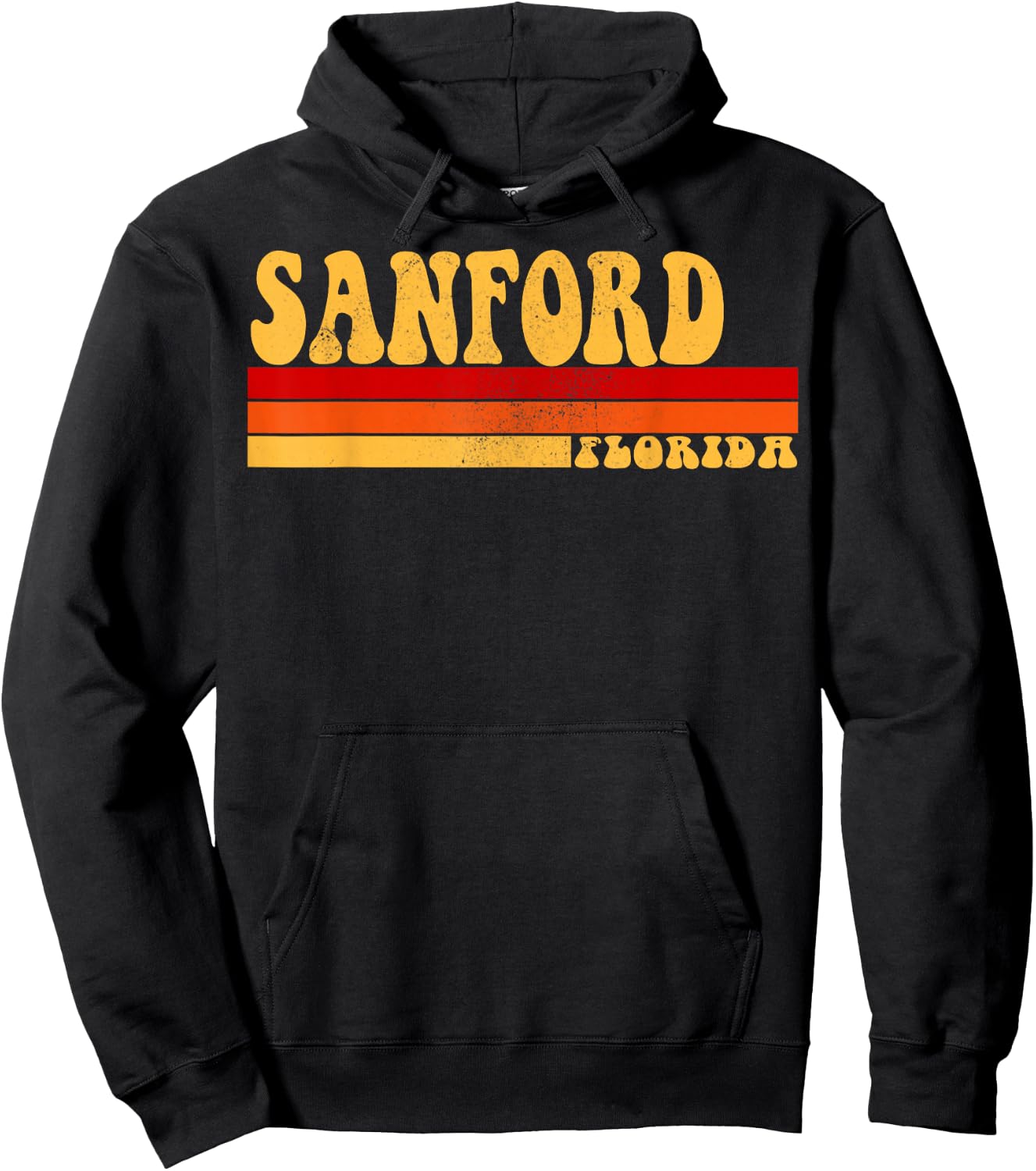 SANFORD Florida City Vintage Roots Retro Design 70s 80s Hoodie - Hoodie | Black