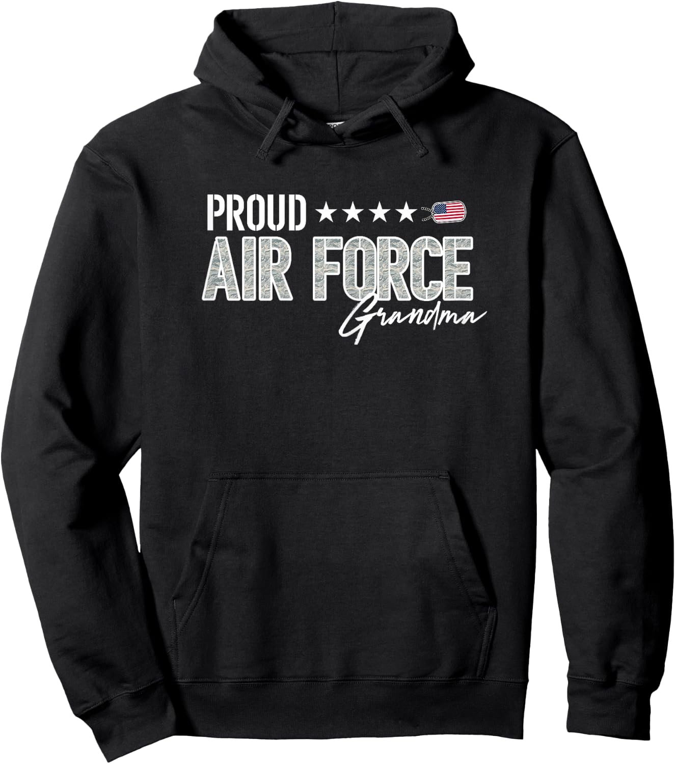 ABU Proud Air Force Grandma Hoodie - Hoodie | Black