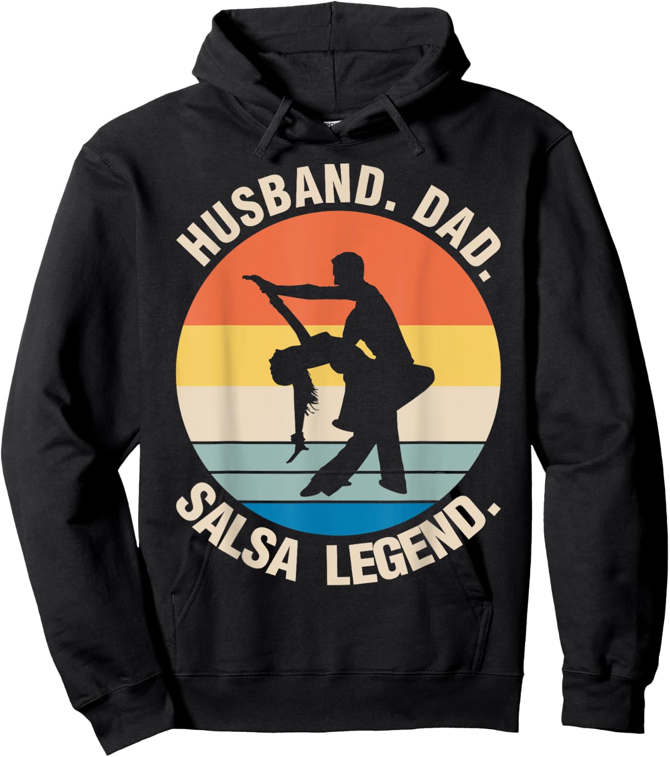Husband Dad Salsa Dancer Dancing Teacher Dance Graphic Hoodie - Hoodie | Black
