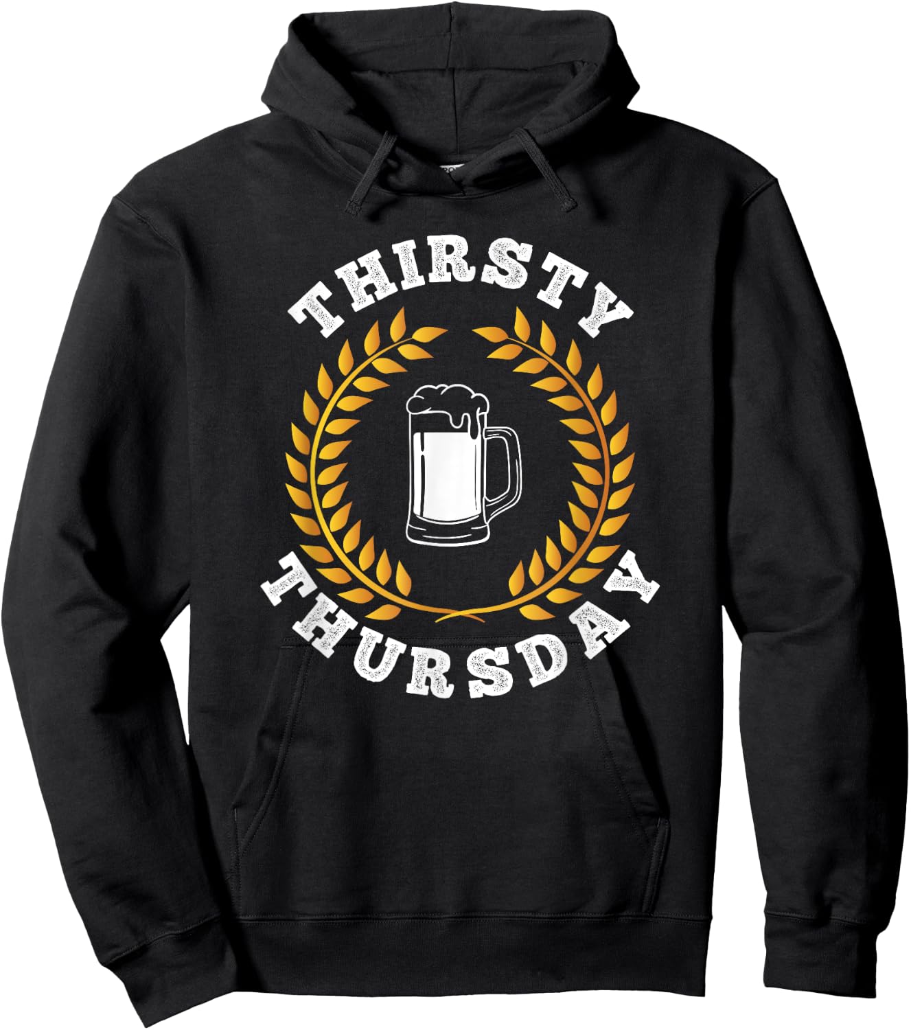 Thirsty Thursday Party College Drinking Beer & Wine Hoodie - Hoodie | Black