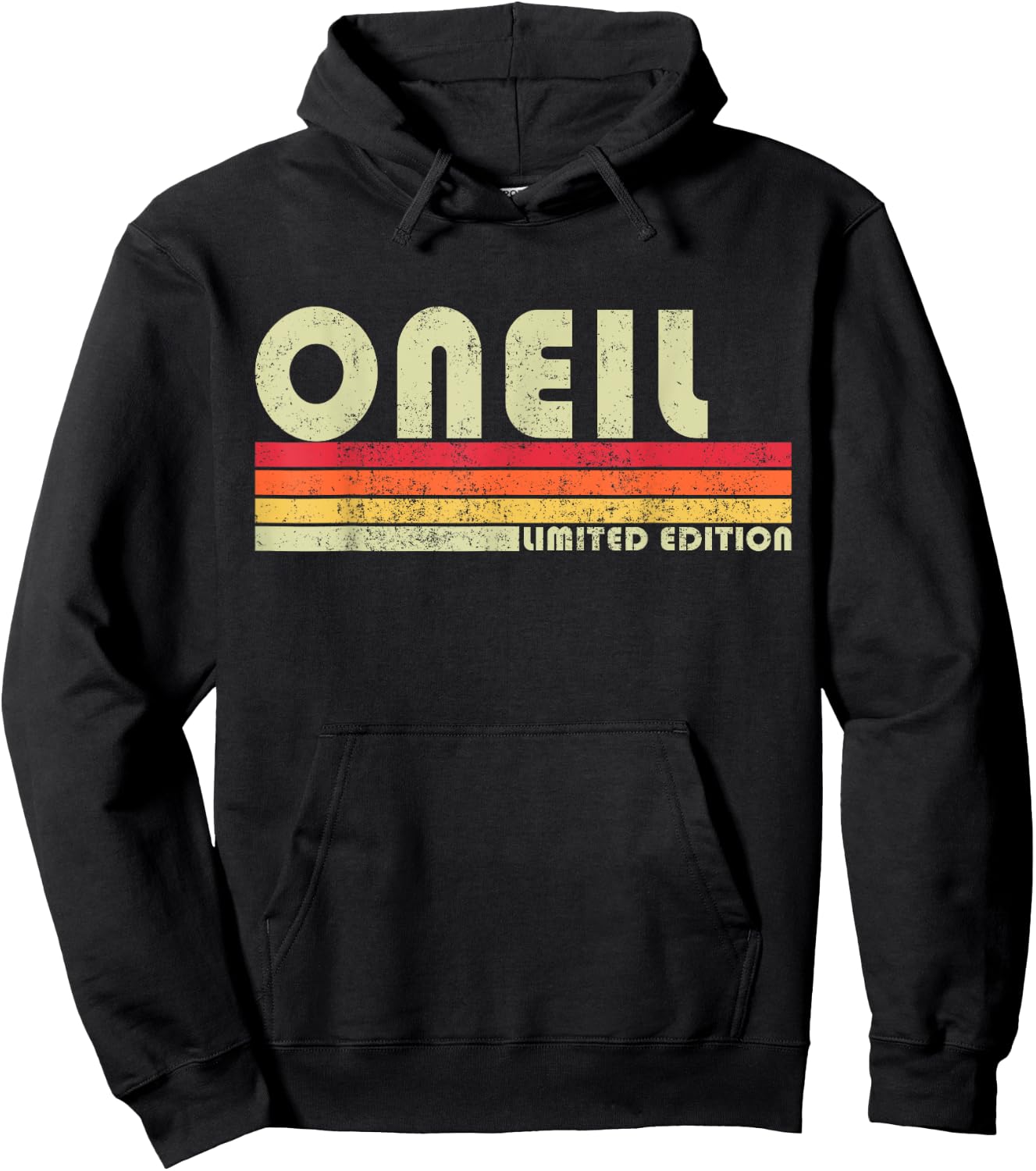 ONEIL Surname Funny Retro Vintage 80s 90s Gifts Men Women Hoodie - Hoodie | Black