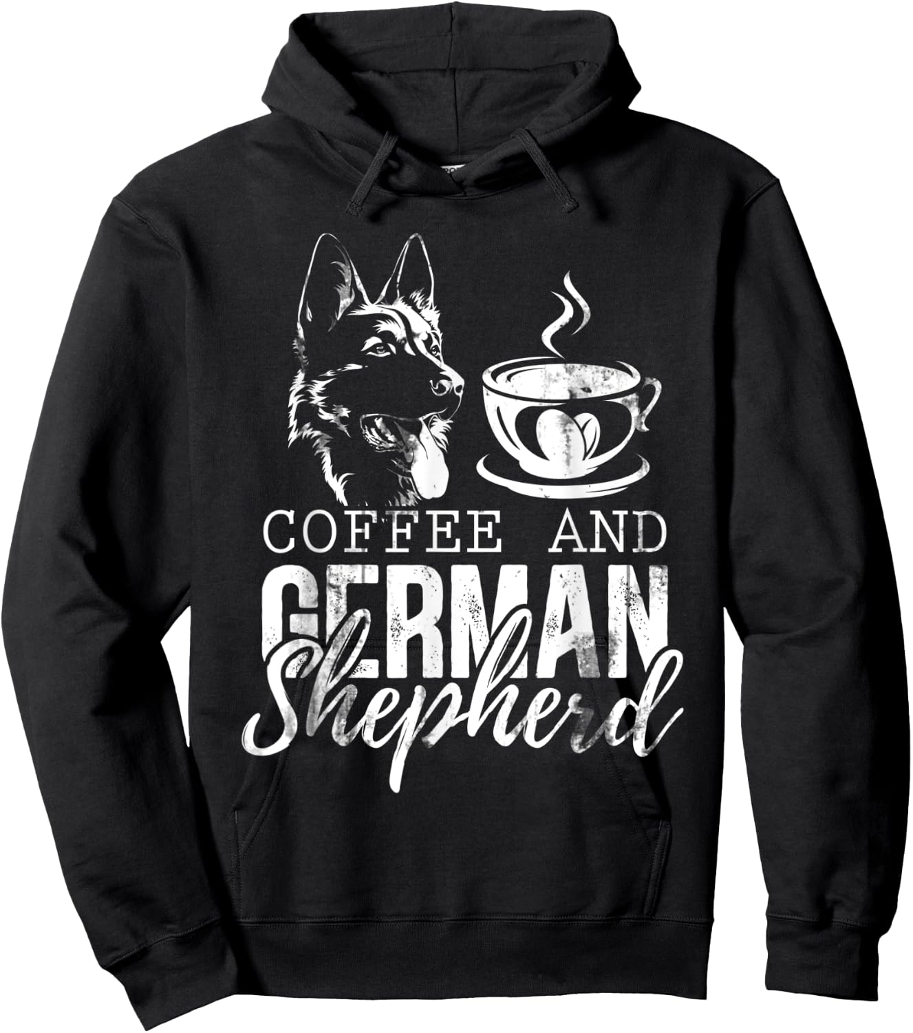 Barista Coffee Lover German Shepherd Hoodie - Hoodie | Black