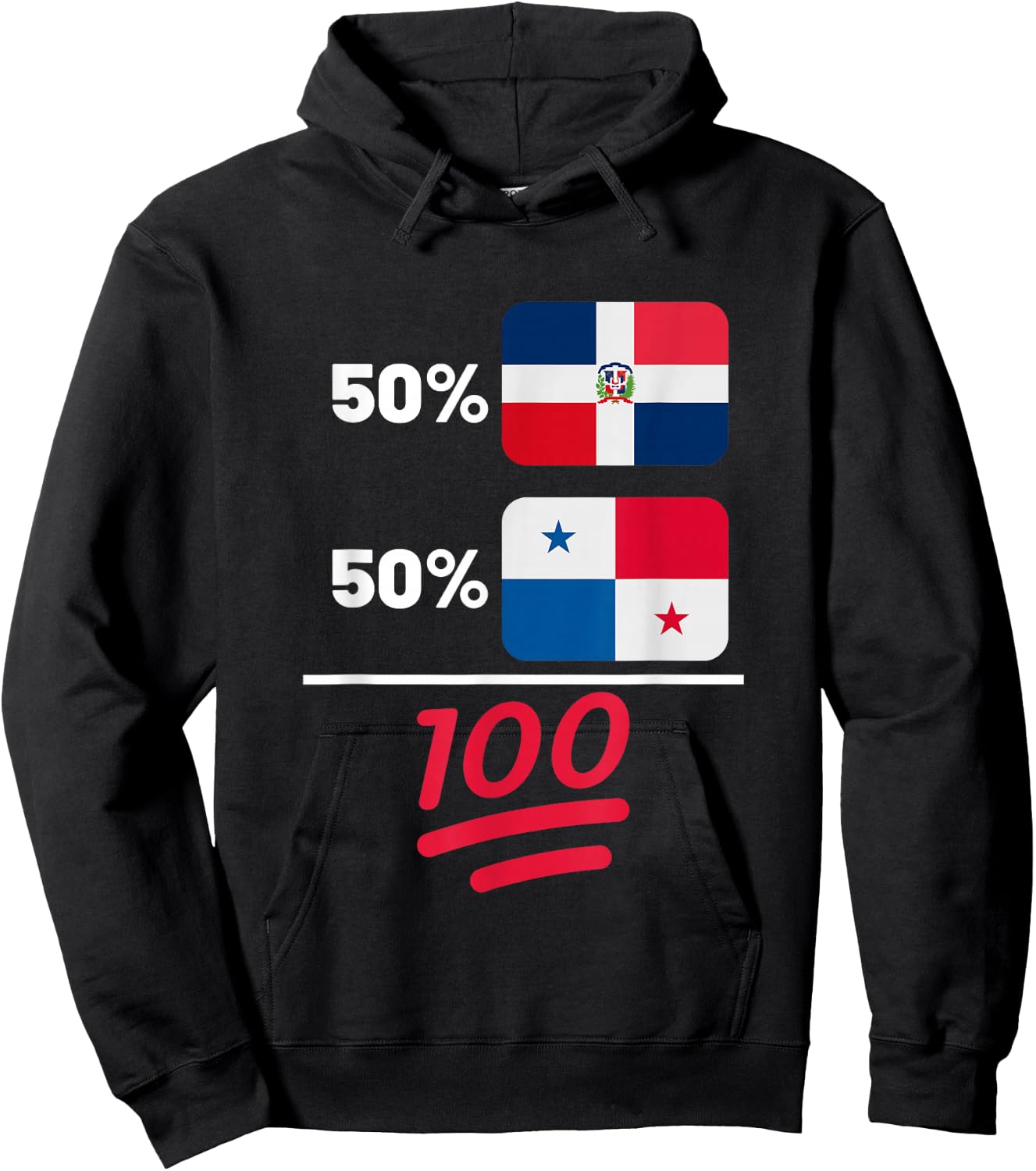 Panamanian Plus Dominican Mix Flag Heritage Hoodie - Hoodie | Black