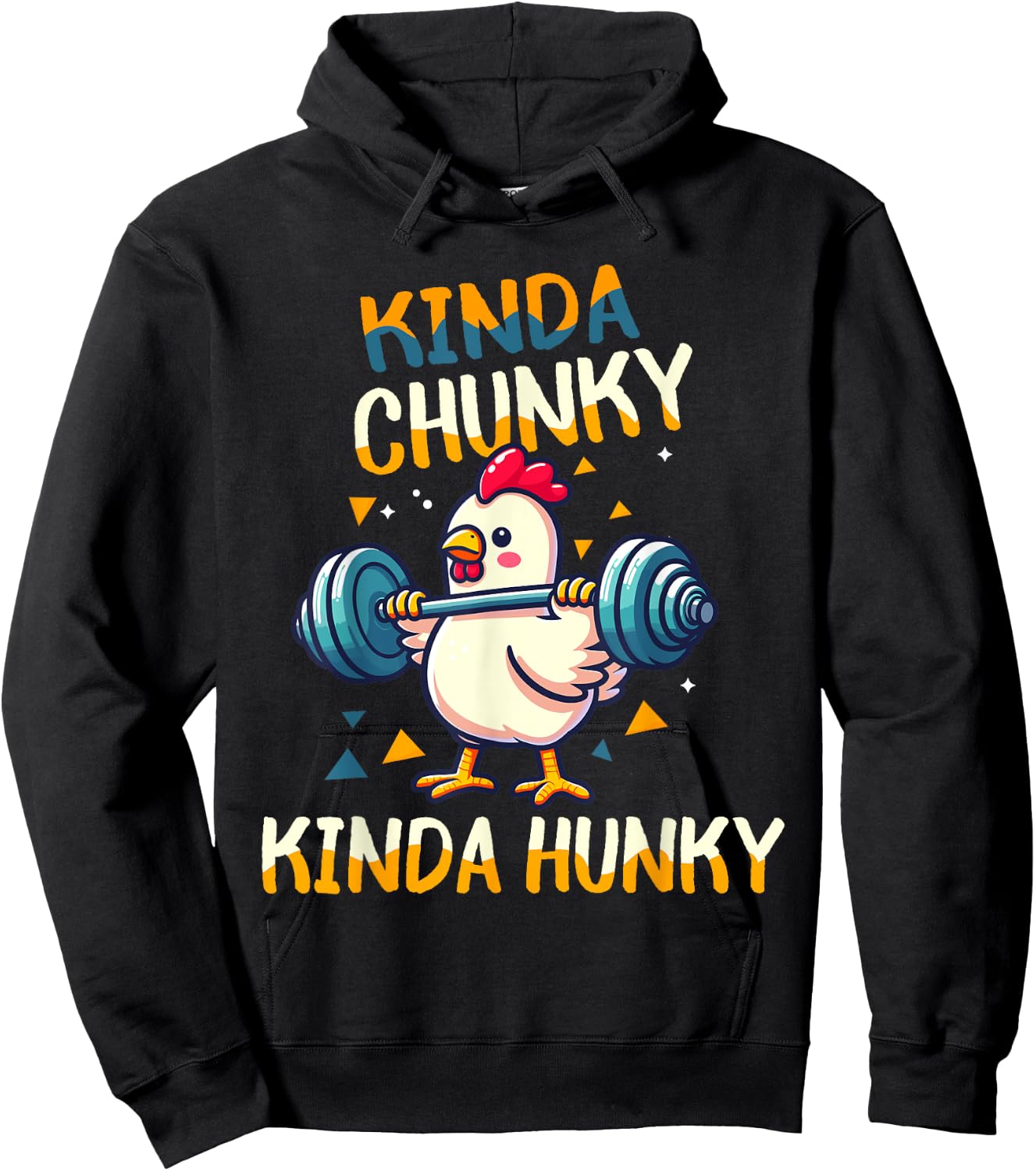 Kinda Chunky Kinda Hunky Weightlifting Bodybuilding Gym Hoodie - Hoodie | Black