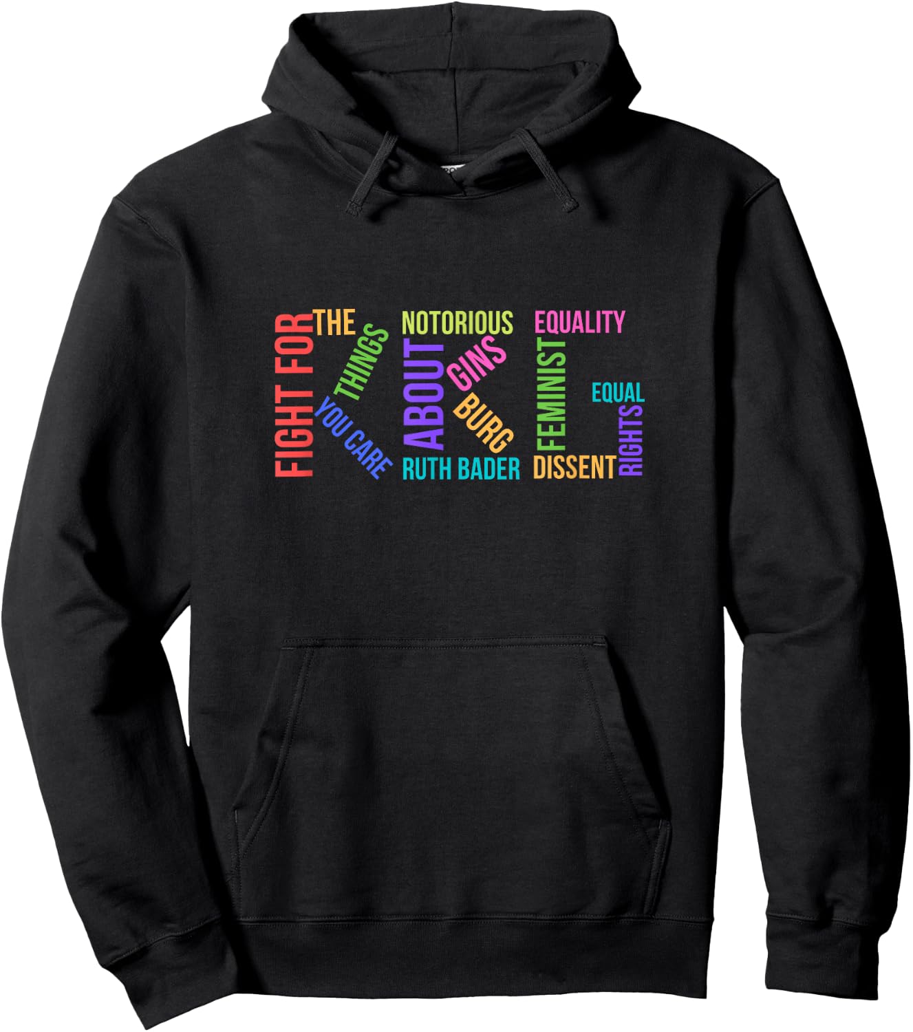 Notorious RBG Ruth Bader Ginsburg Political Feminist Gift Hoodie - Hoodie | Black
