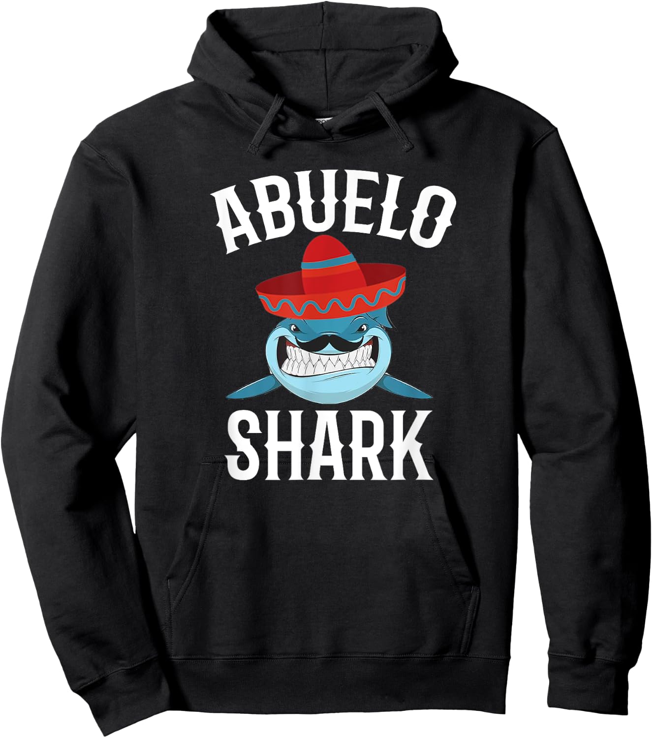 Abuelo Shark Funny Spanish Grandpa Gift Hoodie - Hoodie | Black
