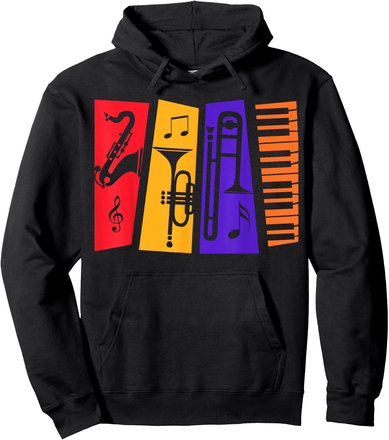 Jazz Music Instruments for Jazz Lovers Players Jazz Music Hoodie - Hoodie | Black