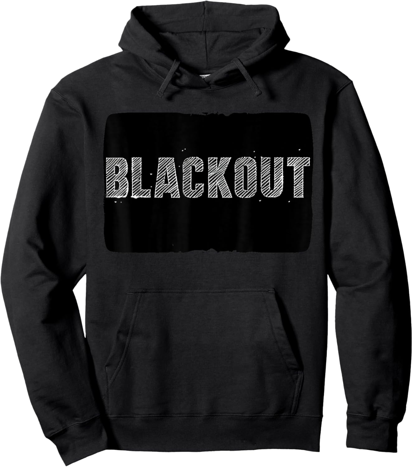 Cool Blackout Statement Costume Hoodie - Hoodie | Black