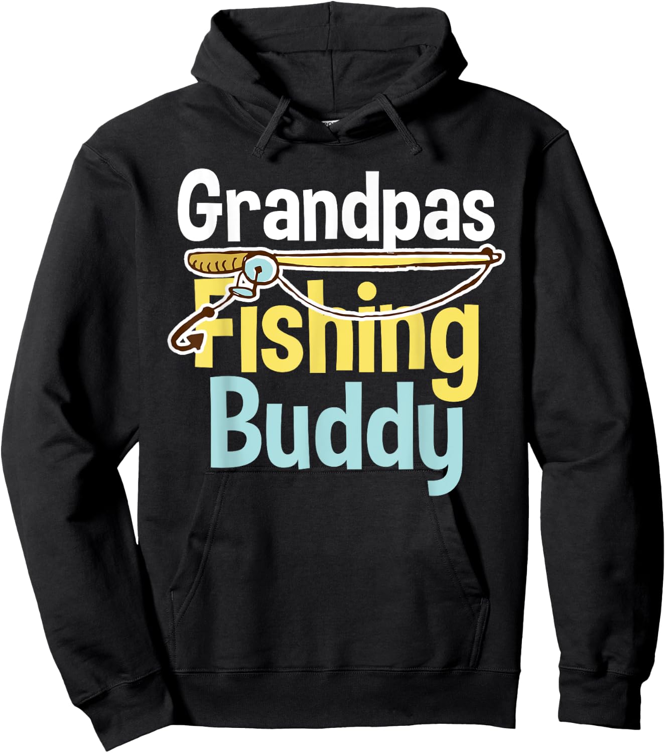 Kids Grandpa's Fishing Buddy - Fishing Hoodie - Hoodie | Black