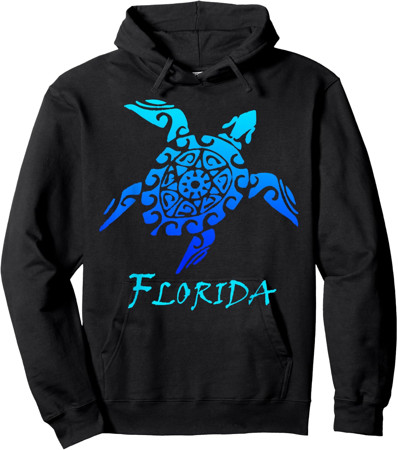 Florida Vacation Vintage Retro Sea Turtle Hoodie - Hoodie | Black