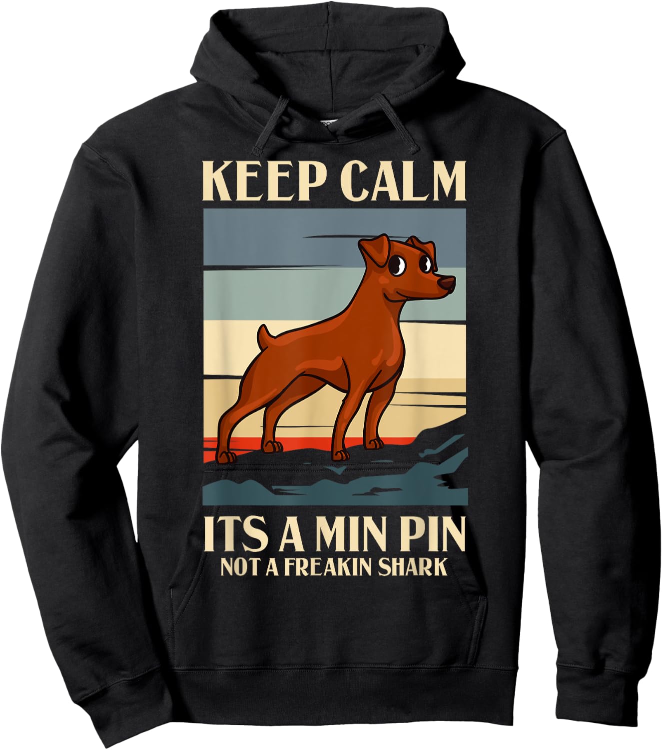 Miniature Pinscher Dog Puppies Owner Lover Women Kids Hoodie - Hoodie | Black