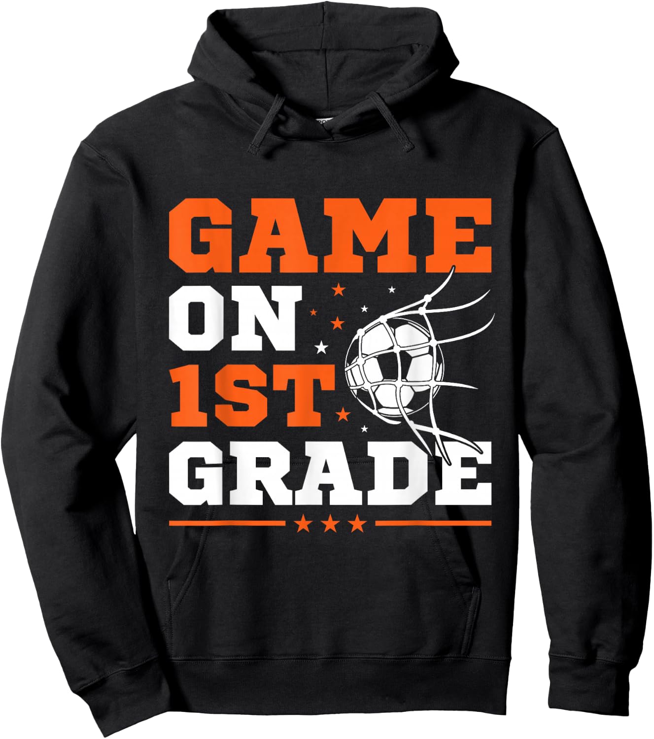 Soccer Game On 1st Grade Back To School Cute Sports Boys Hoodie - Hoodie | Black