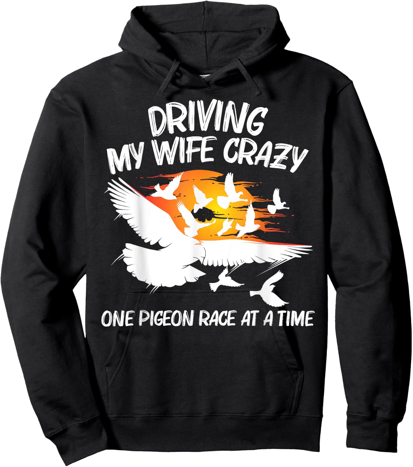 Pigeon Racing Gift Grandpa Homing Pigeon Bird Lovers Hoodie - Hoodie | Black