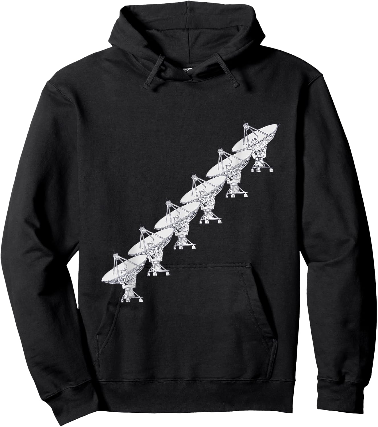 Very Large Array - Multiple Radio Telescope - Space Contact Hoodie - Hoodie | Black