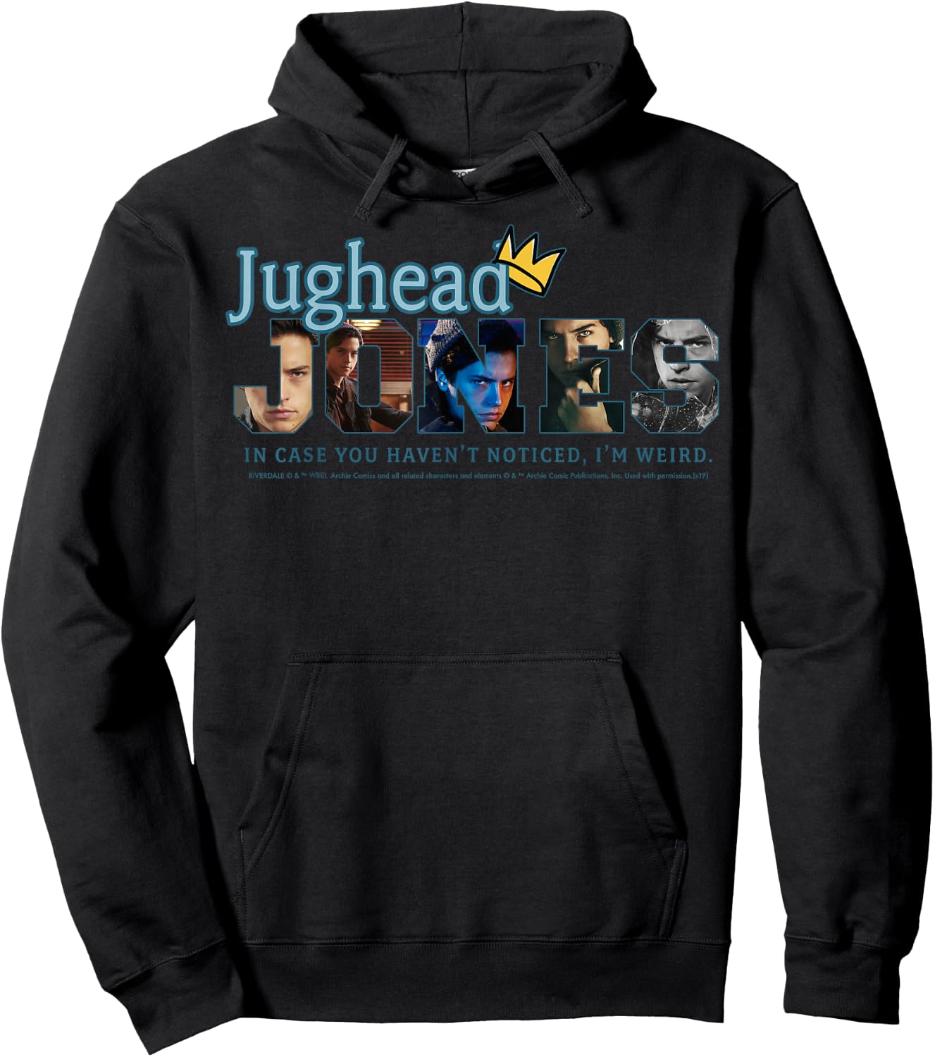Riverdale Jughead Jones Portrait Text Fill Hoodie - Hoodie | Black