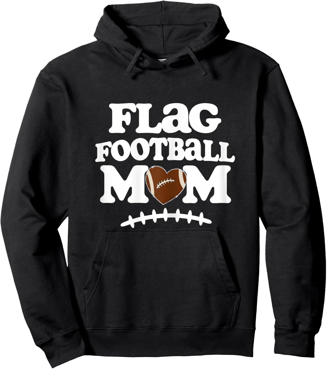 Flag Football Mom Gift Sports Mom Era Football Hoodie - Hoodie | Black