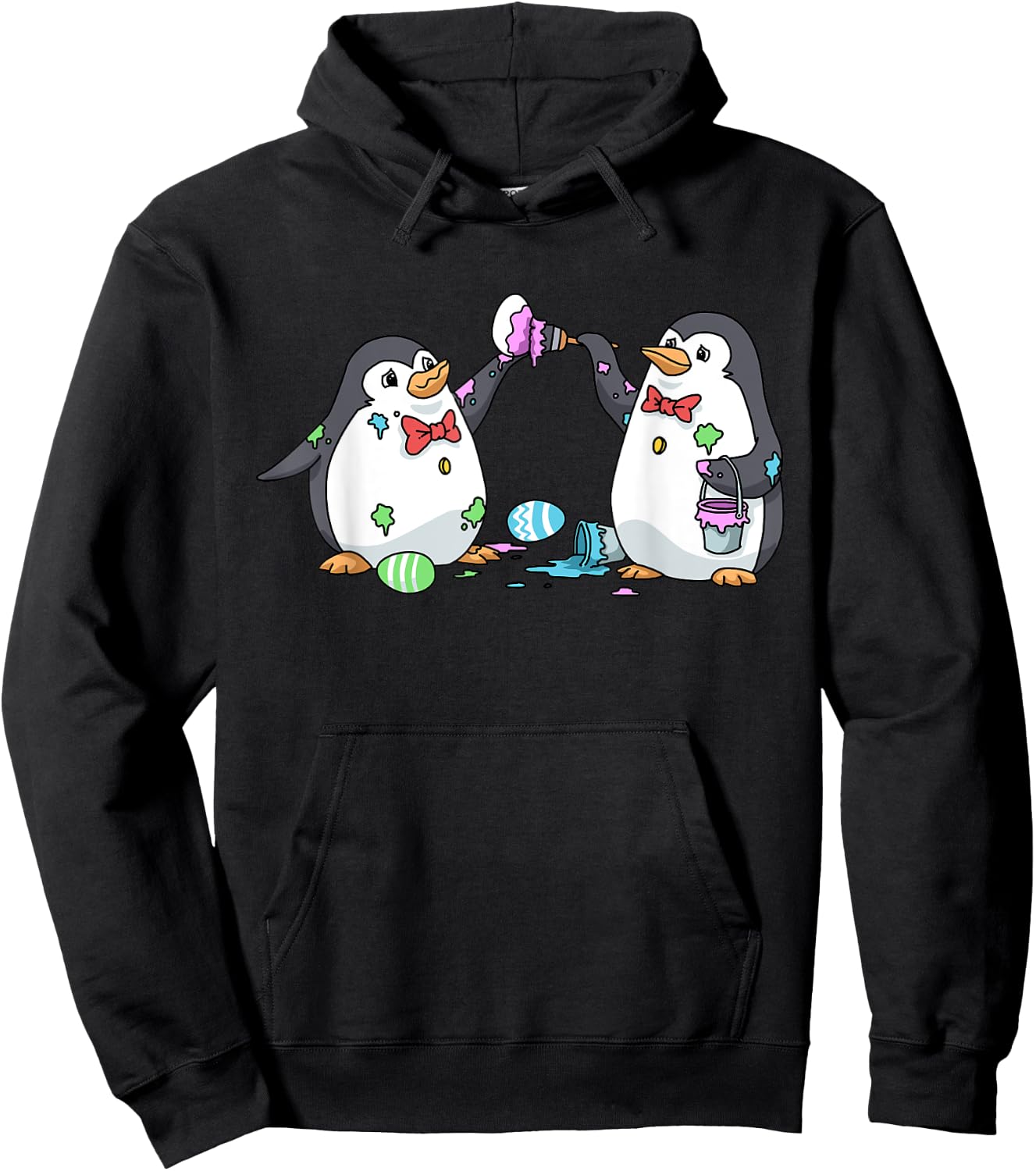 Happy Easter Penguin For Boys & Girls Easter Egg Hunt Hoodie - Hoodie | Black
