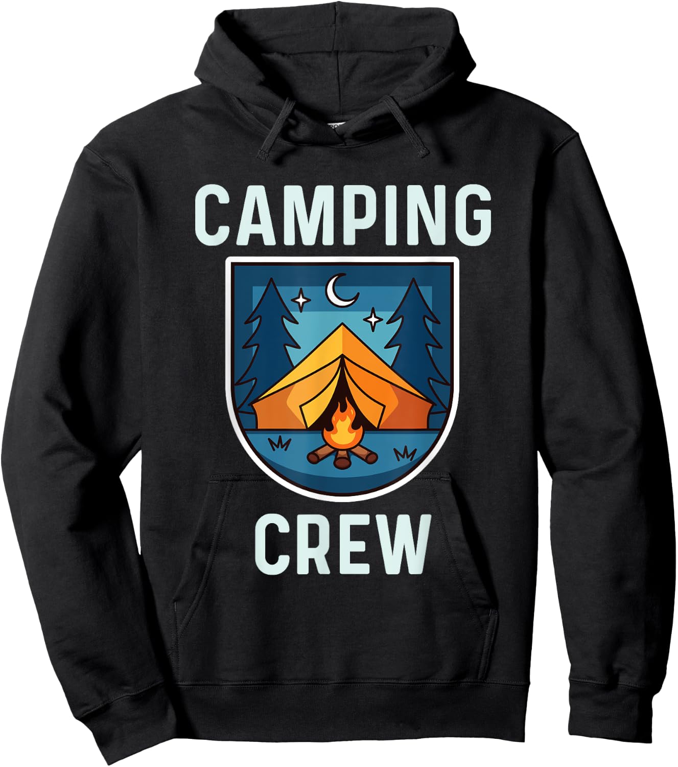 Camping Crew Shirt Family Camping Trip Matching Group Tent Hoodie - Hoodie | Black