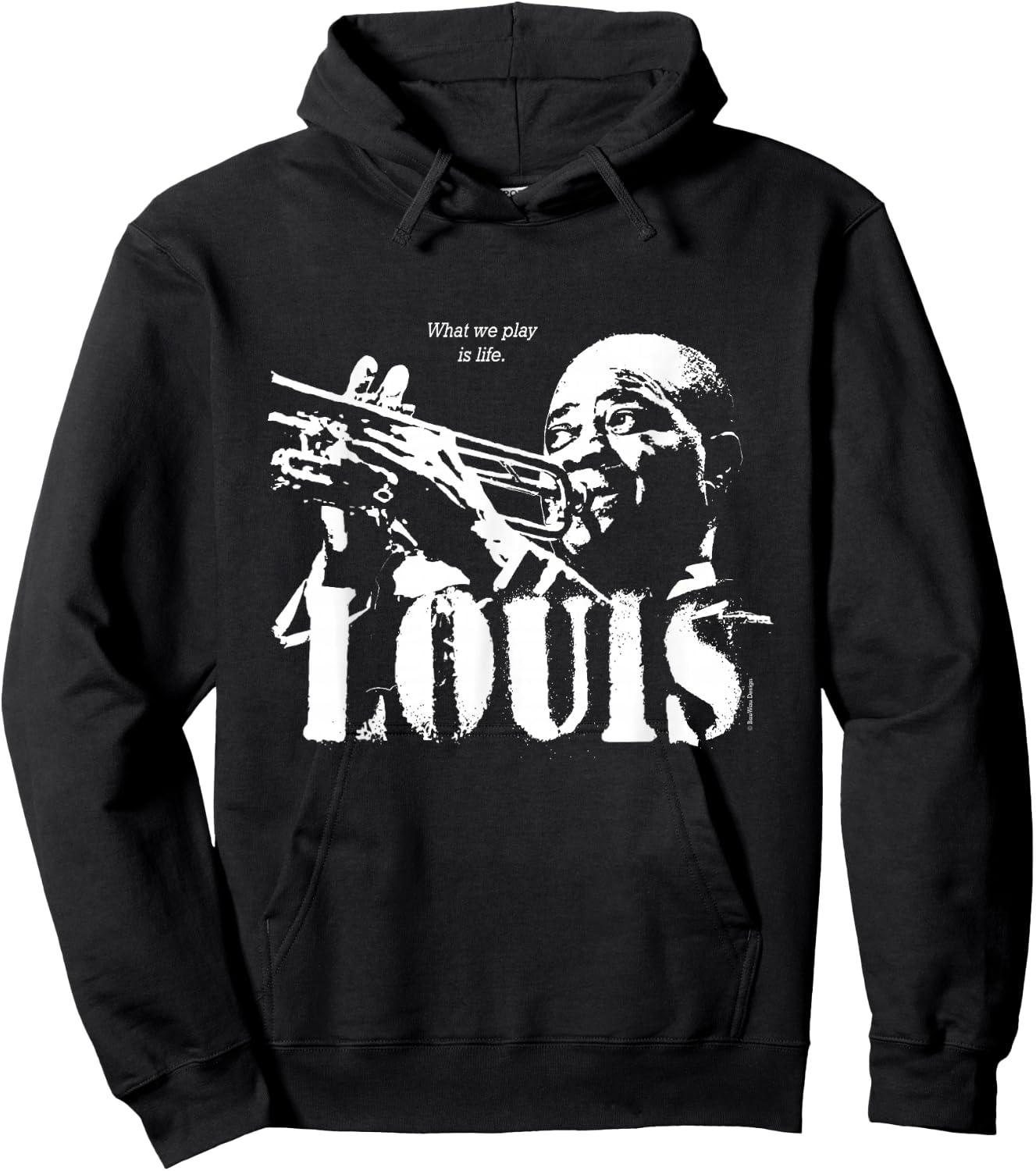 Louis Jazz Wisdom Trumpet Musician (1 Colour) Hoodie - Hoodie | Black
