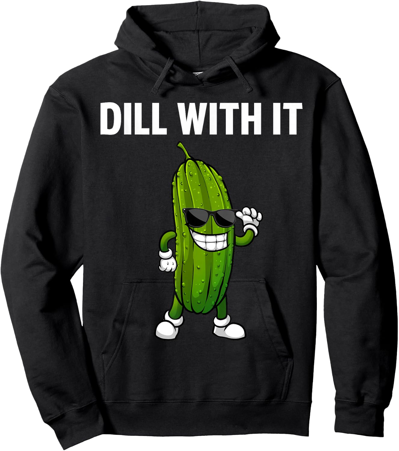 Dill Pickle Design Women Kids Cucumber Pickle Lover Hoodie - Hoodie | Black