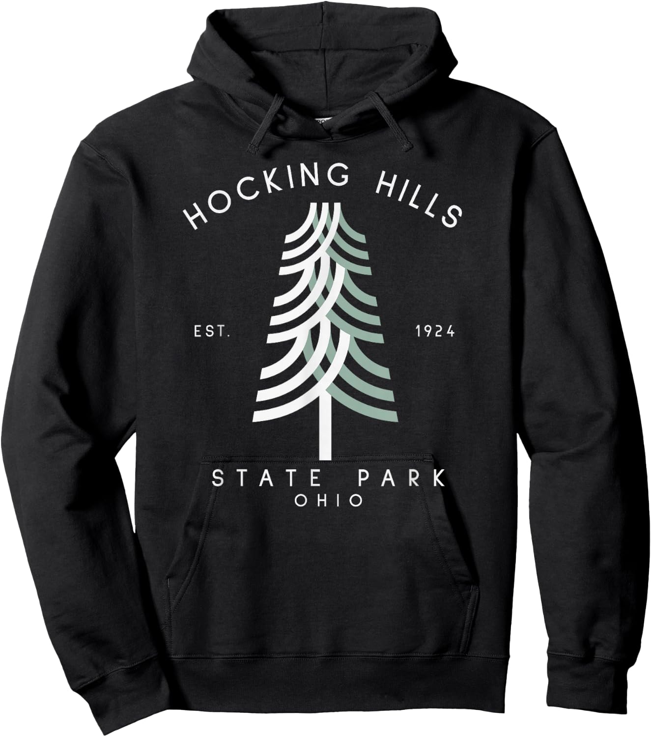 Hocking Hills Park Ohio tree Hoodie - Hoodie | Black