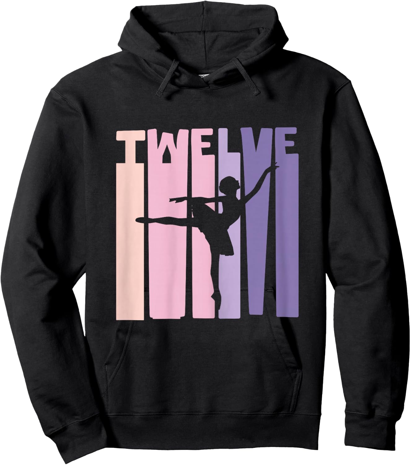 12th Birthday Gift Ballet Dancer 12 Years Ballerina Hoodie - Hoodie | Black