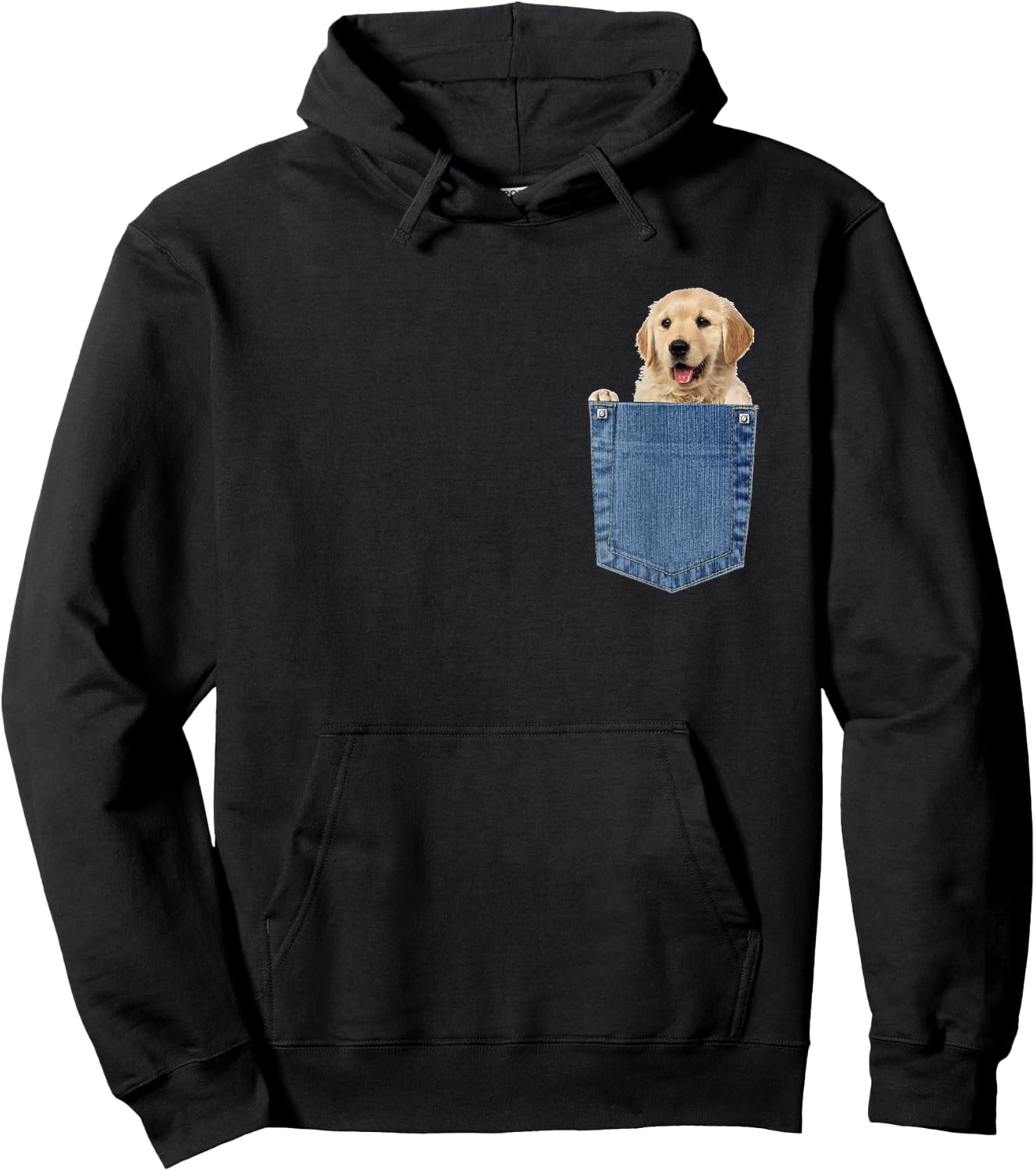 Labrador In Pocket T Shirt Funny Dog Lovers Gifts Hoodie - Hoodie | Black