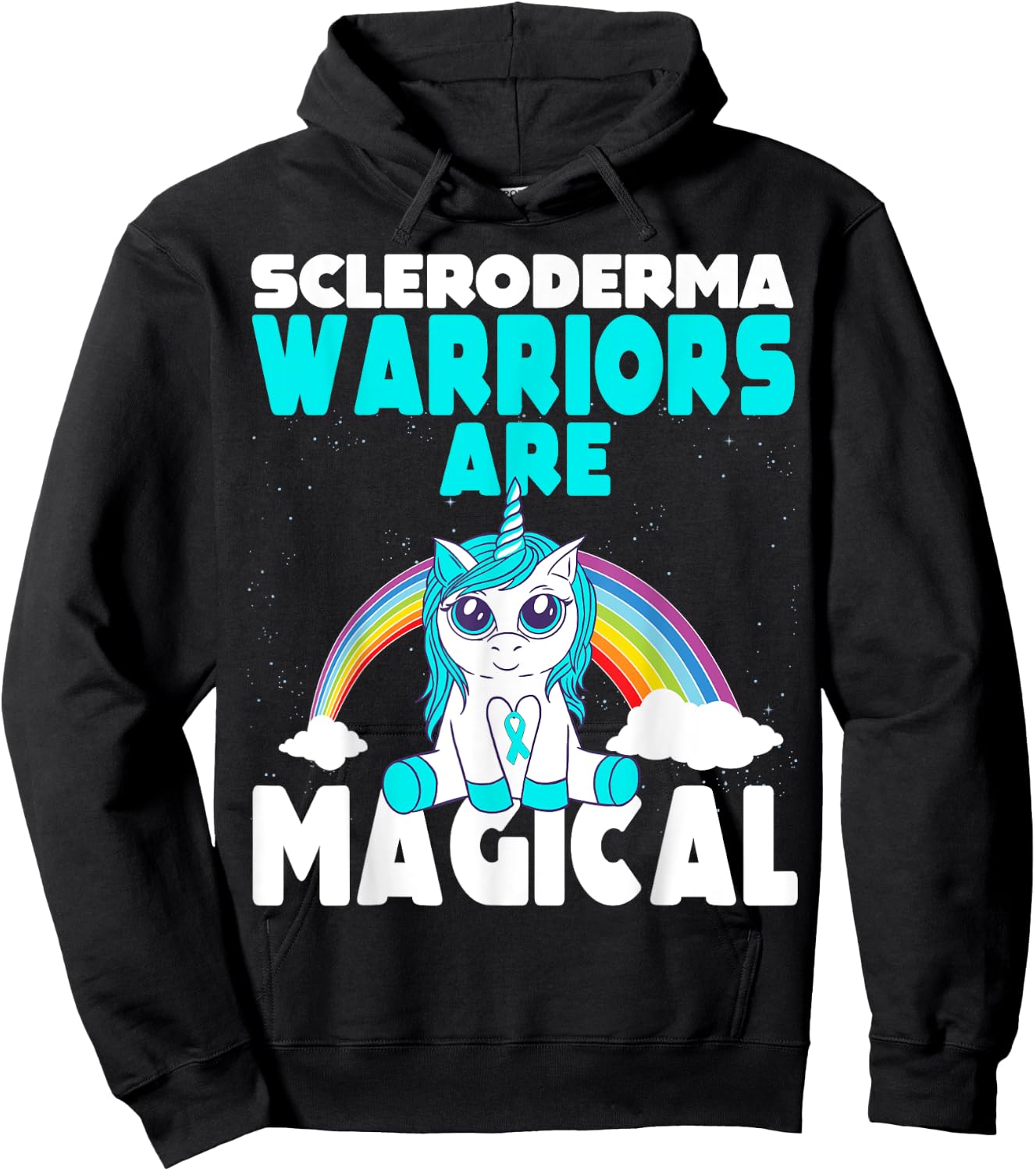 Scleroderma Awareness Disease Warriors are magical Unicorn Hoodie - Hoodie | Black