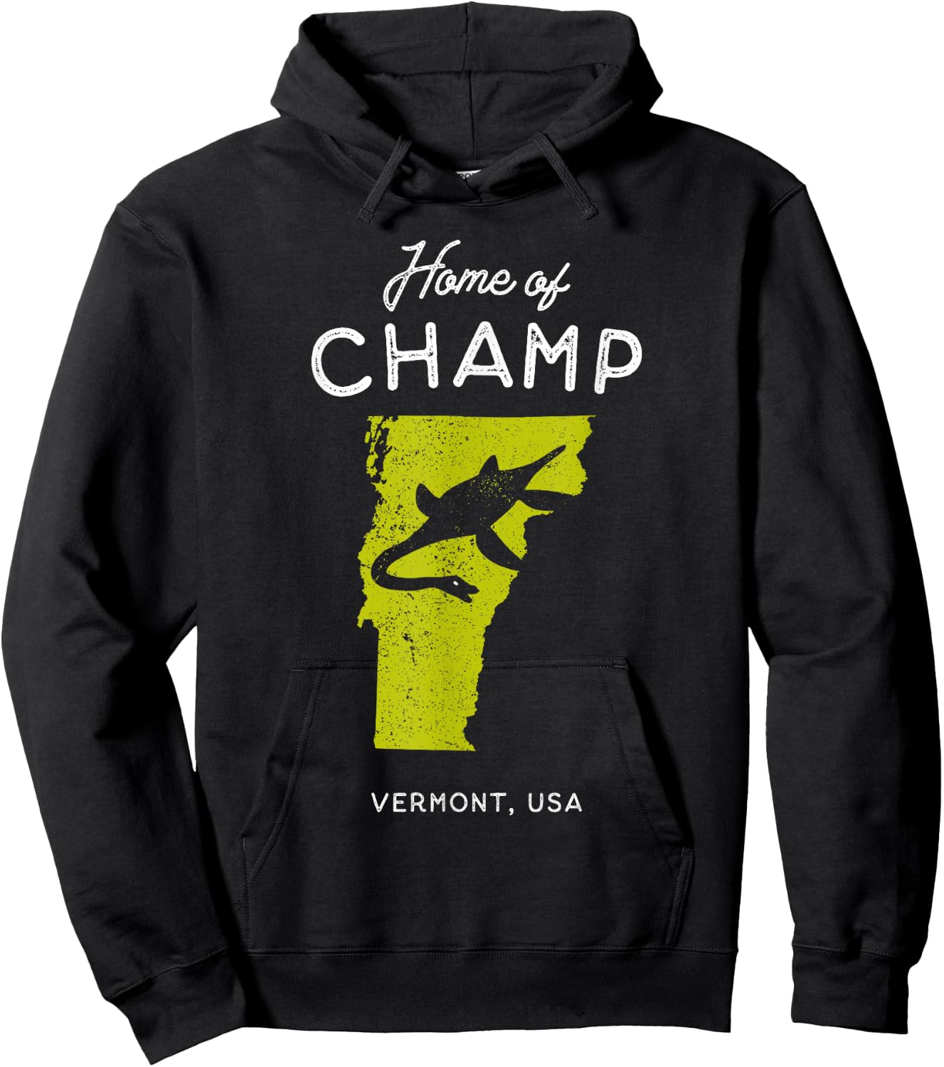 Home of Champ the Lake Monster - Vermont, USA Hoodie - Hoodie | Black
