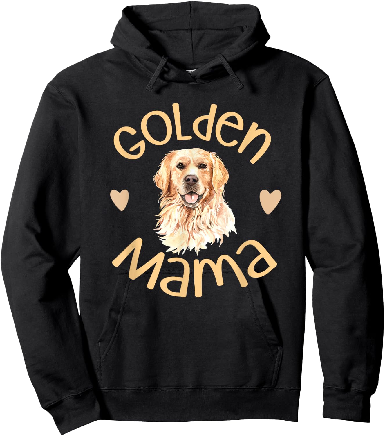 Golden Mama Cute Golden Retriever Dog Mom Pet Men Women Hoodie - Hoodie | Black