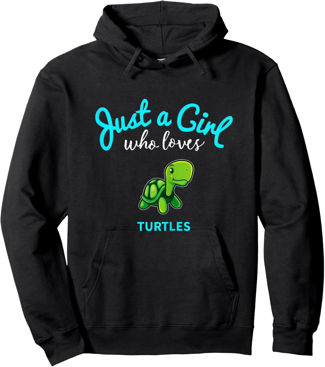 Turtle Shirt for Girls | Kids Turtle Hoodie - Hoodie | Black