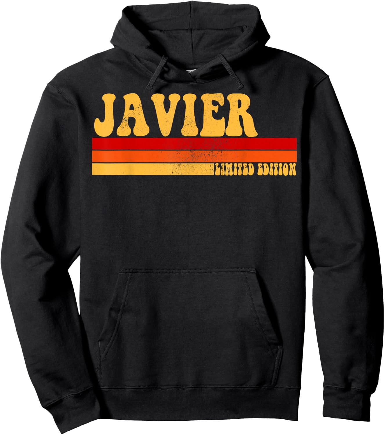 JAVIER Name Personalized Idea Men Retro Vintage JAVIER Hoodie - Hoodie | Black