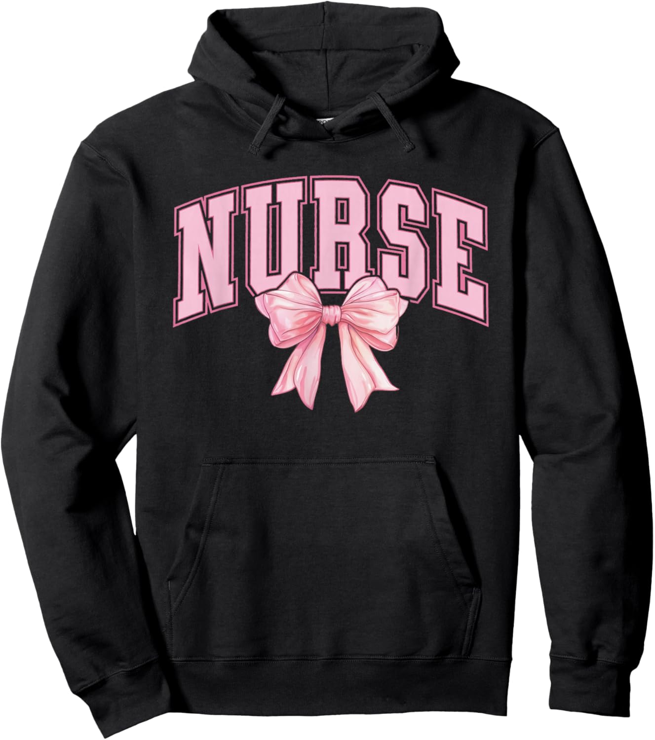 Coquette NICU Nurse Pink Bow Neonatal Intensive Care Unit Hoodie - Hoodie | Black