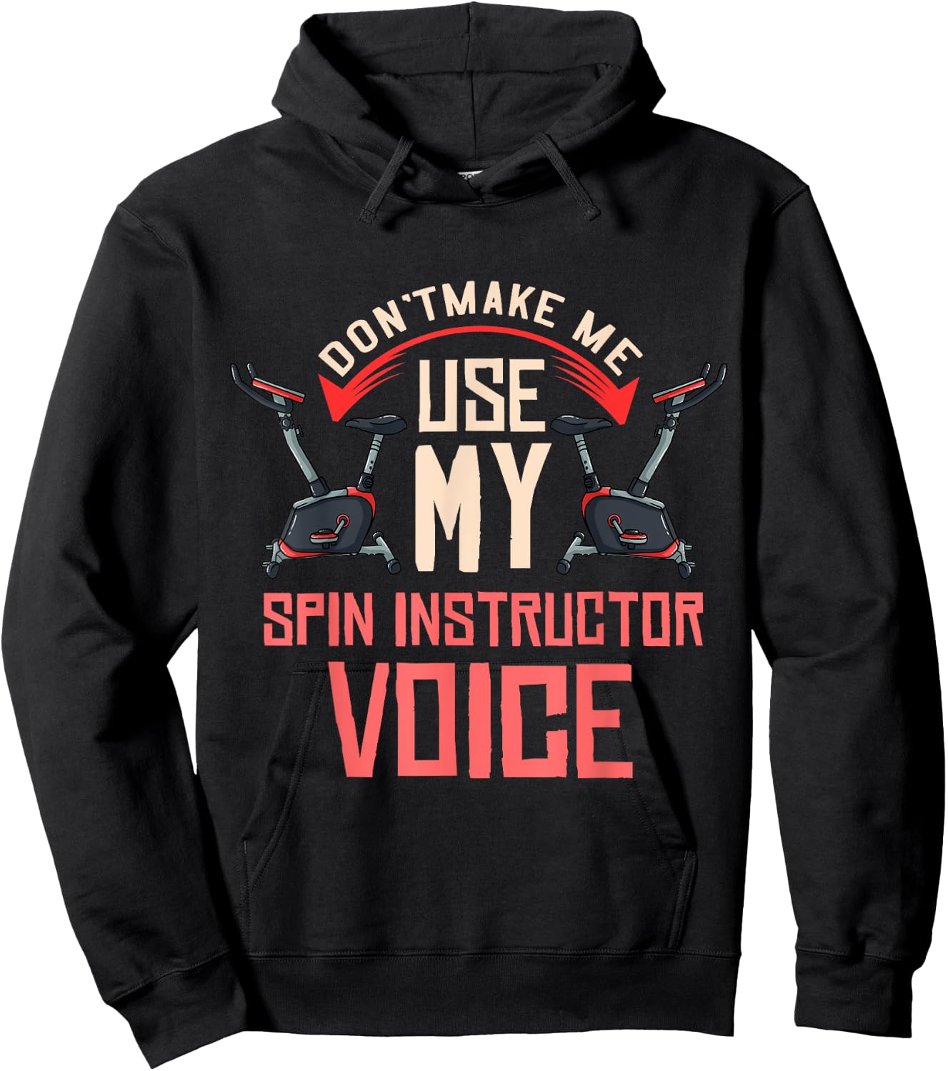 Spinning Class Gift Indoor Cycling Spin Workout Hoodie - Hoodie | Black
