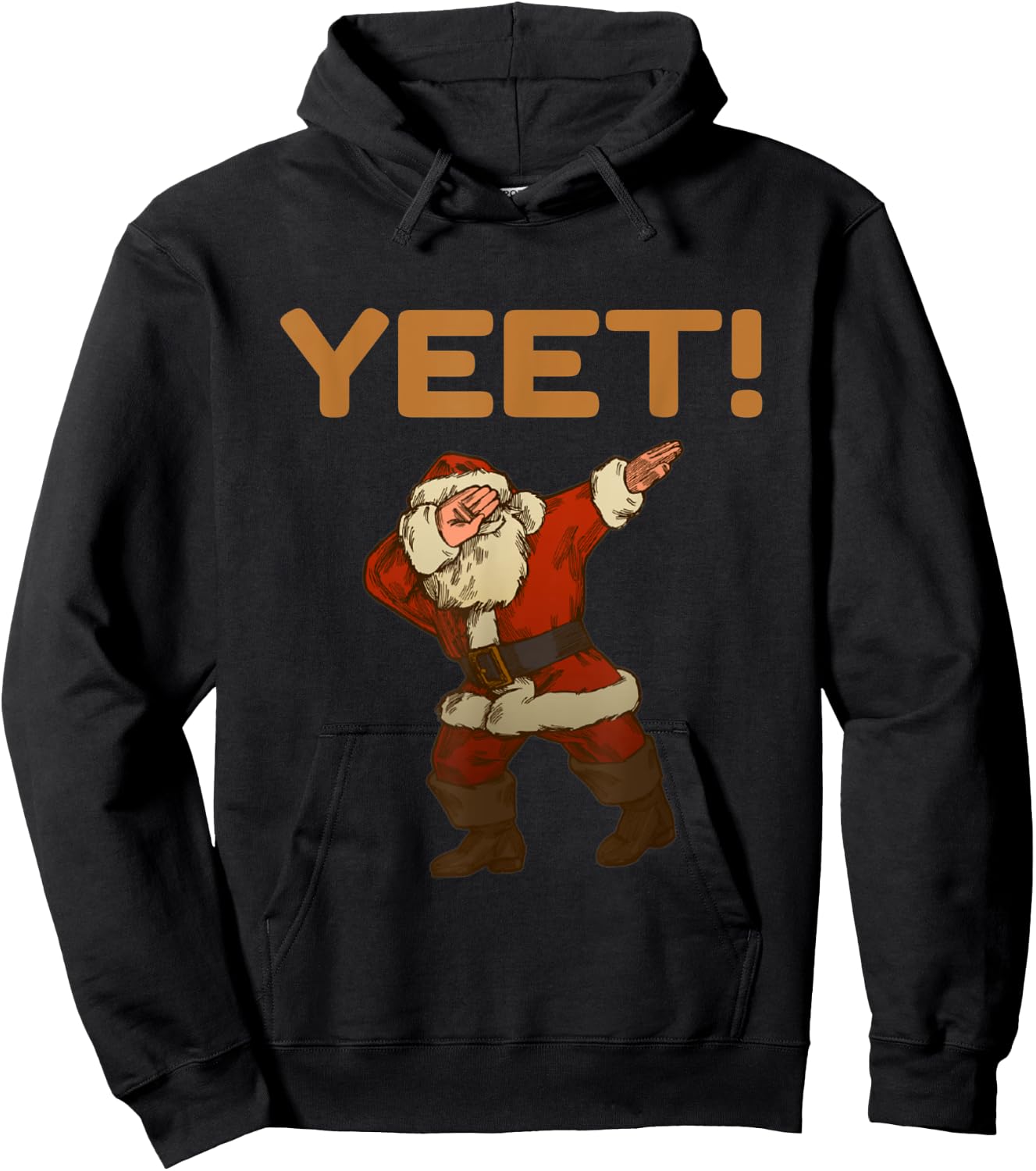 Yeet Dab Meme Dabbing Santa Christmas Yeet Funny YAH YEET Hoodie - Hoodie | Black