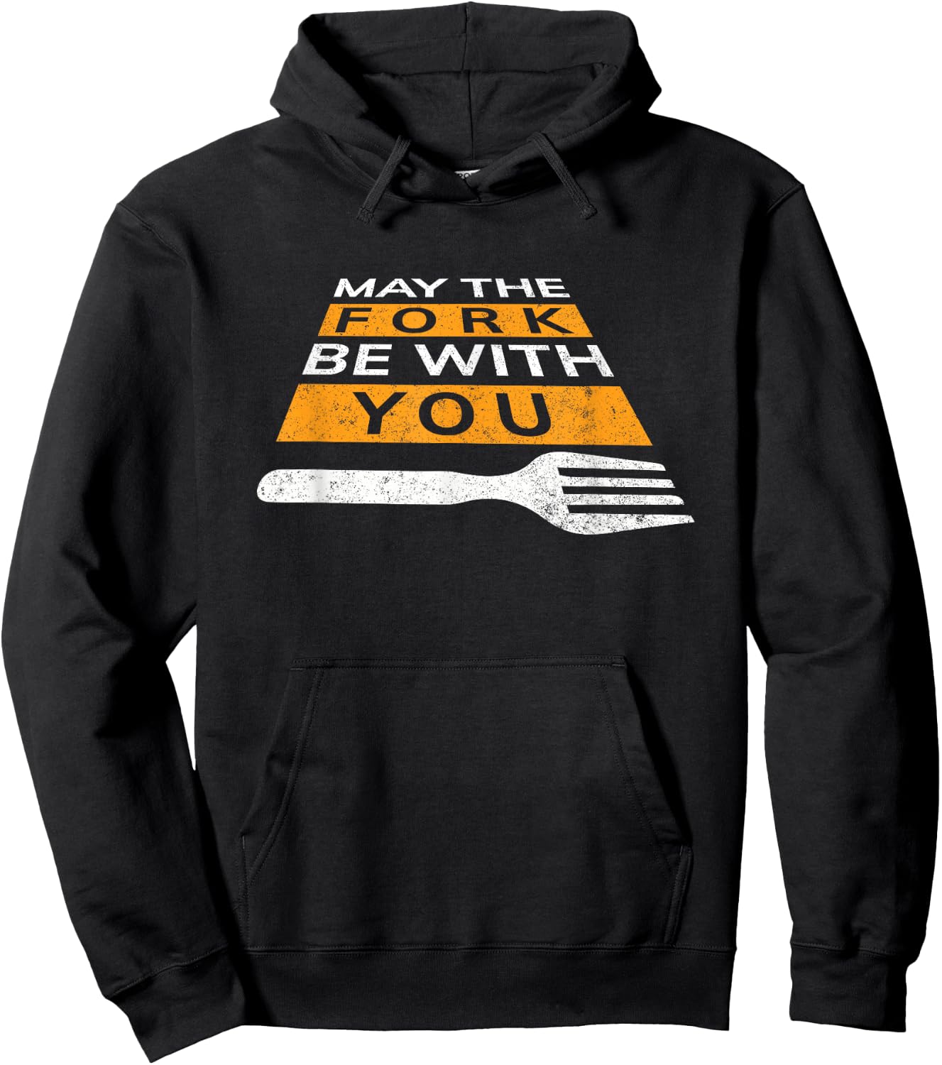 May the Fork be with you funny Hoodie - Hoodie | Black