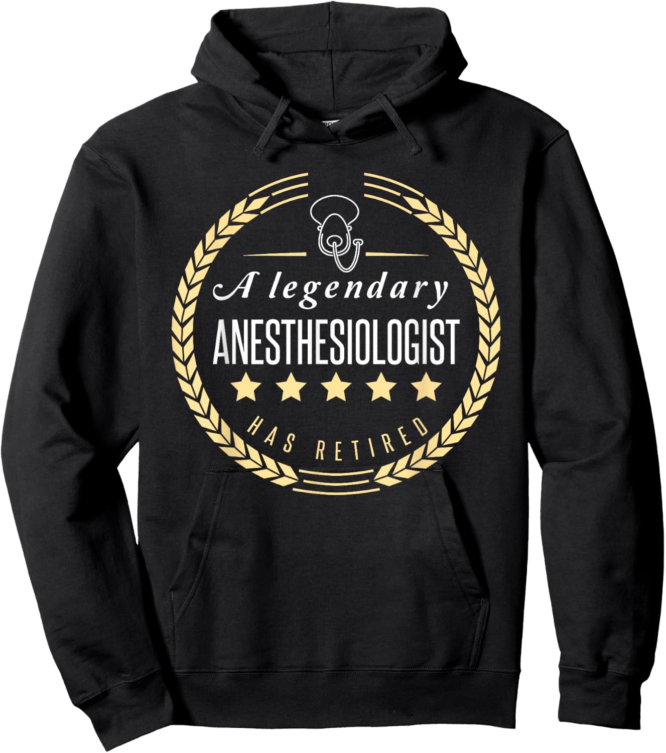 Retired Anesthesiologist Shirt Funny Retirement Gift Hoodie - Hoodie | Black