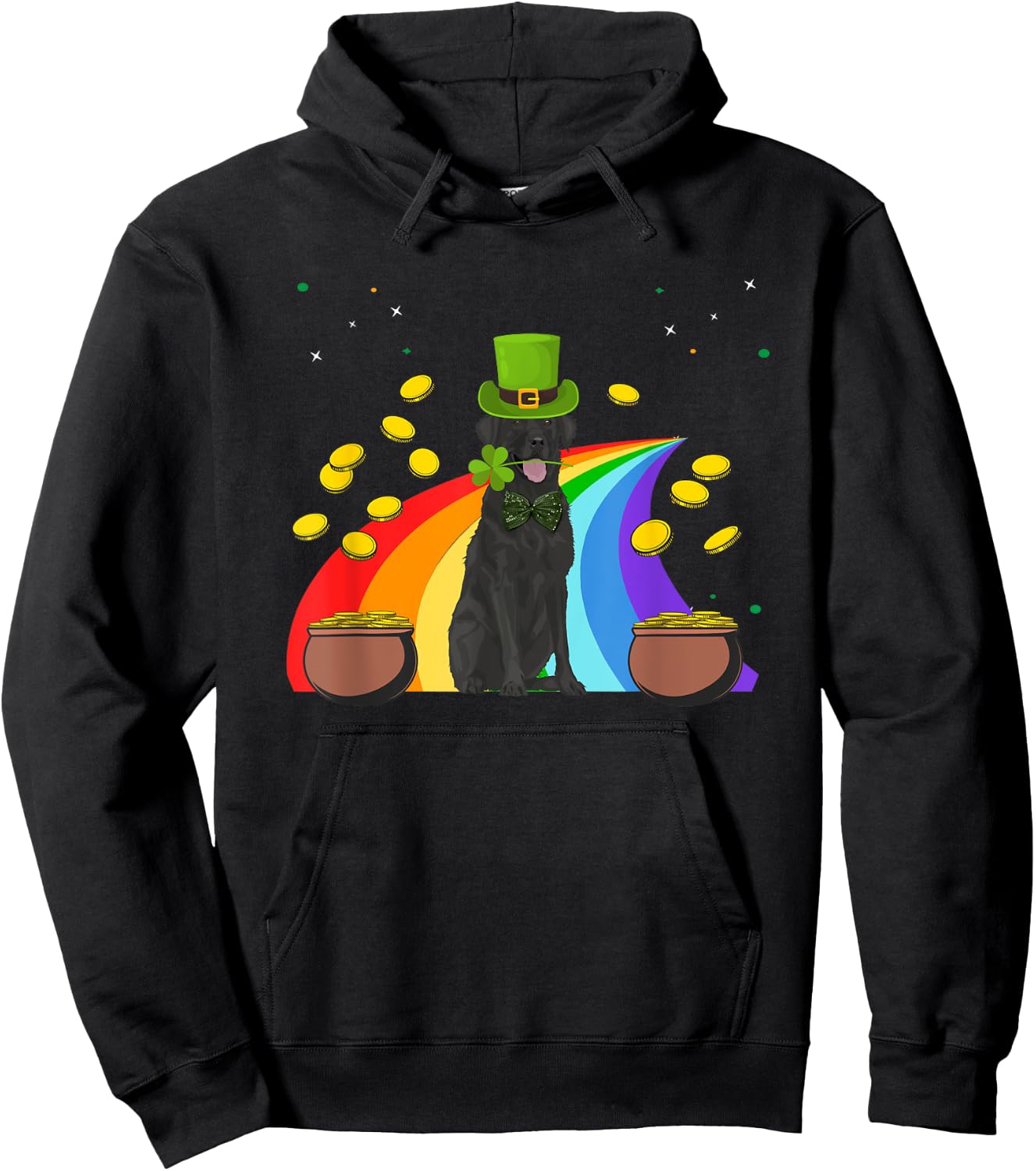 Labrador Retriever St Patrick's Day Funny Dog Lover Gifts Hoodie - Hoodie | Black