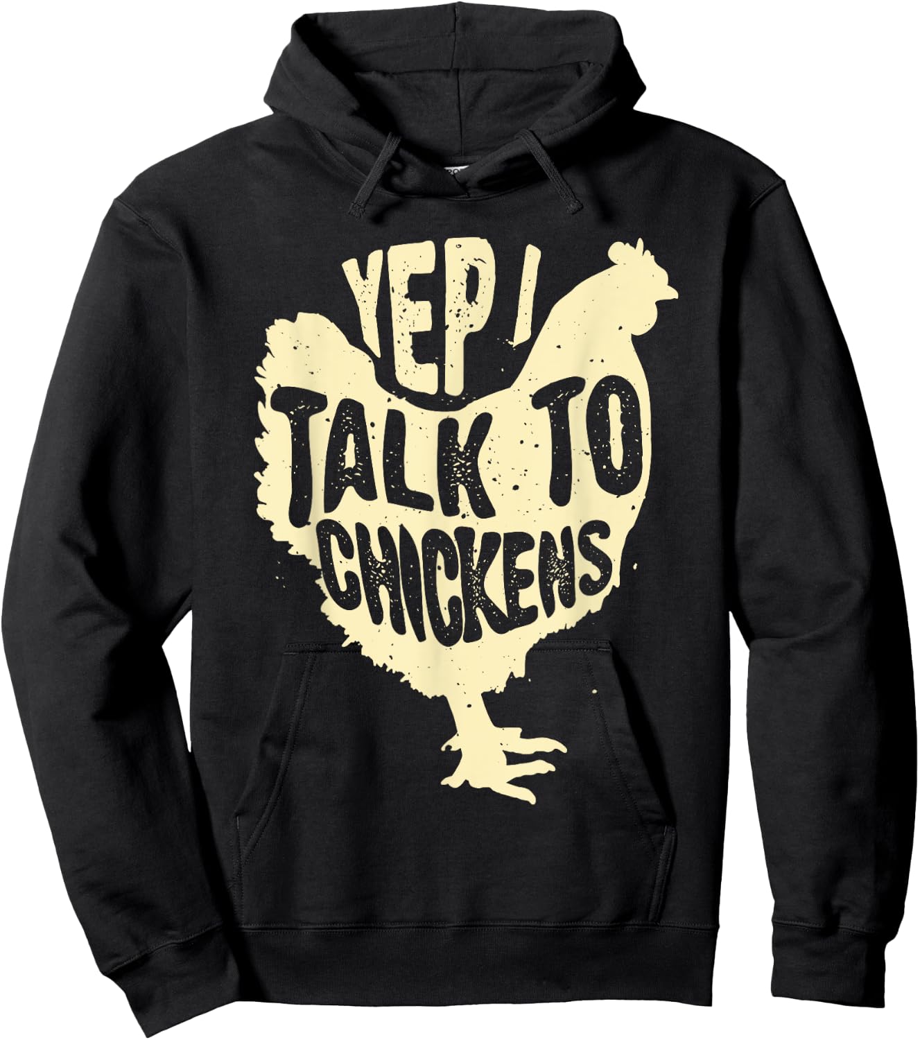 Funny Yep I Talk To Chickens Gift | Cool Animal Whisperer Hoodie - Hoodie | Black
