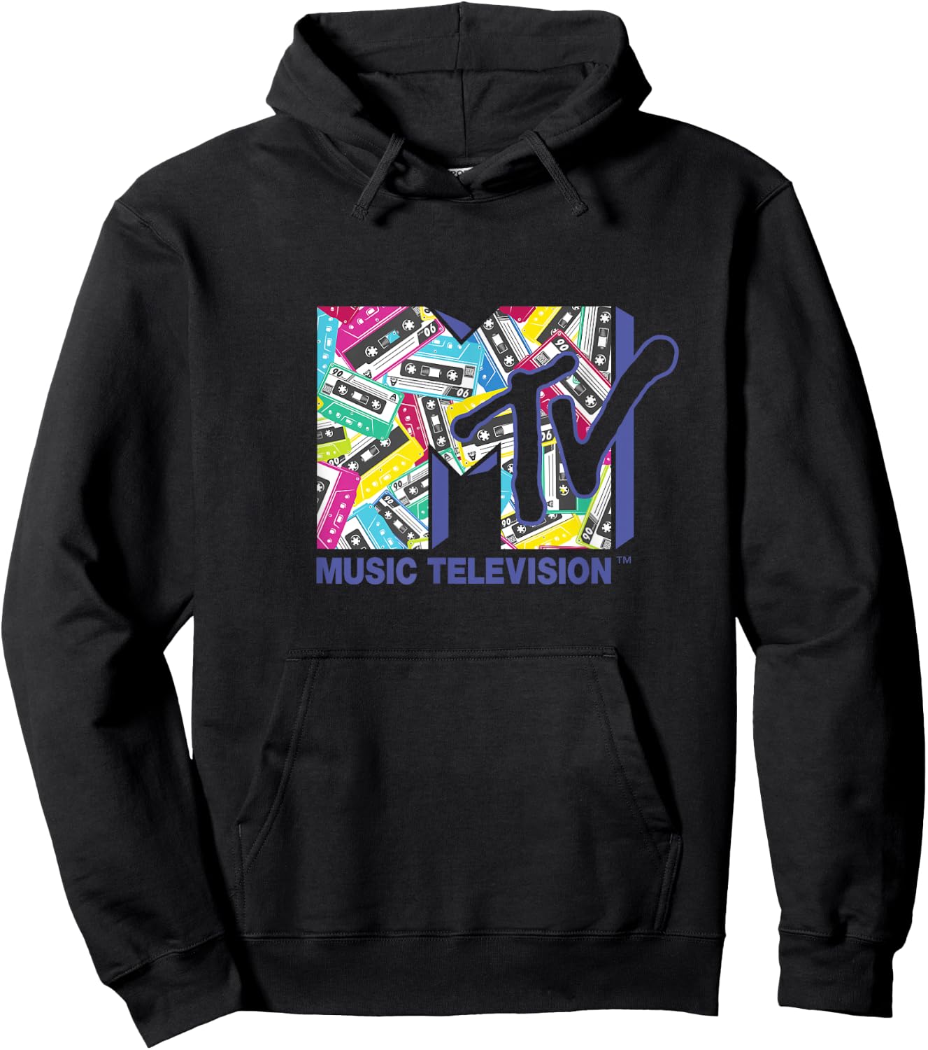 Mademark x MTV - The official MTV Logo with the classic 80s tapes Hoodie - Hoodie | Black
