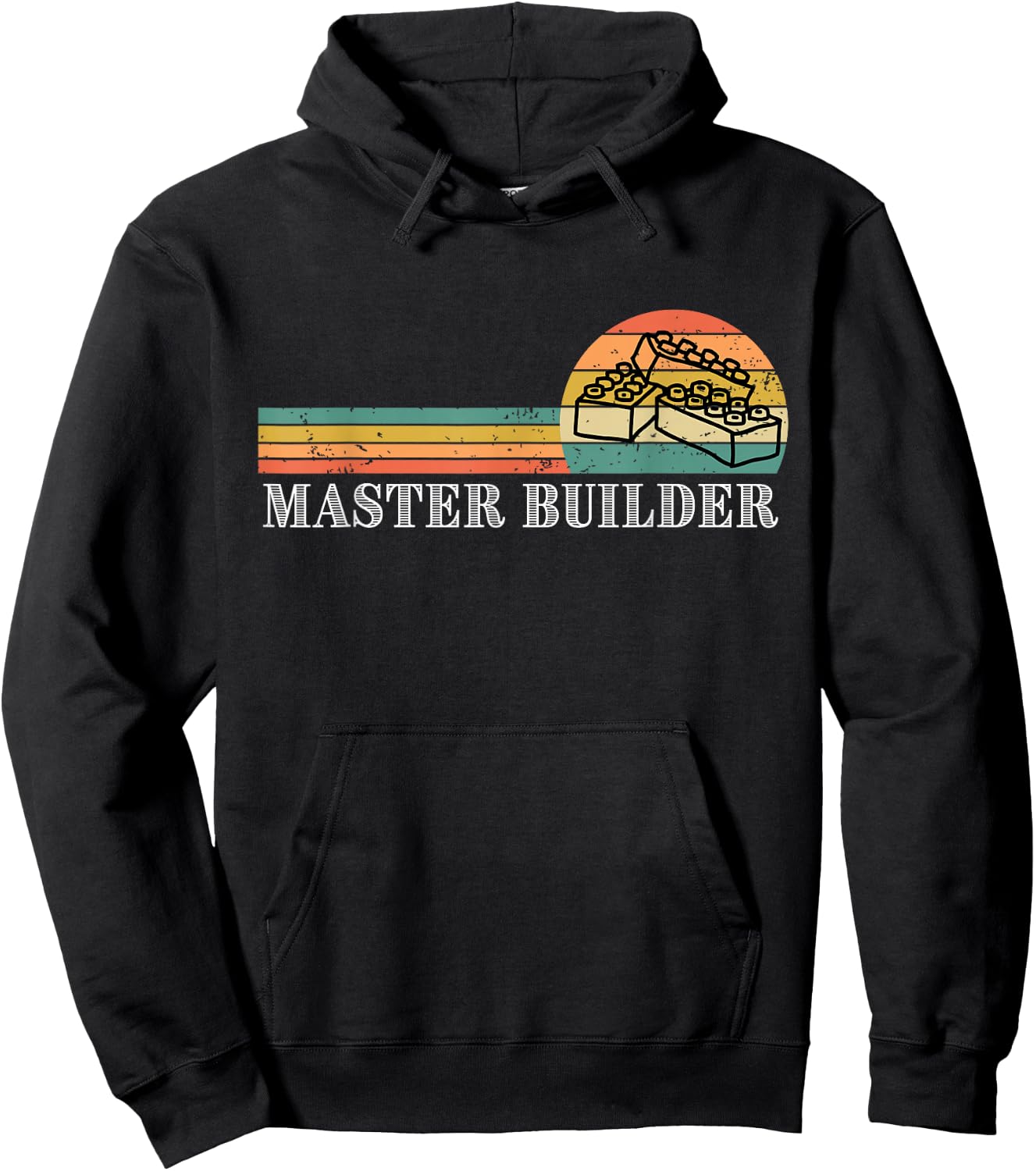 Master Builder - Block Building Kids & Adults Birthday Gift Small Hoodie - Hoodie | Black