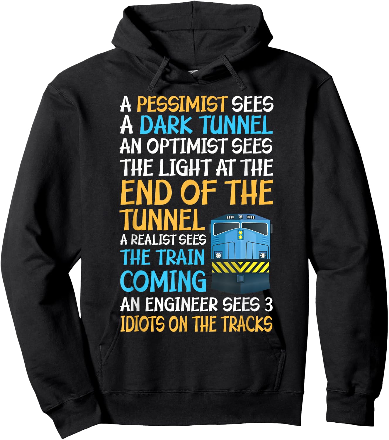 Funny Train Guide - 3 Idiots on the Tracks Hoodie - Hoodie | Black